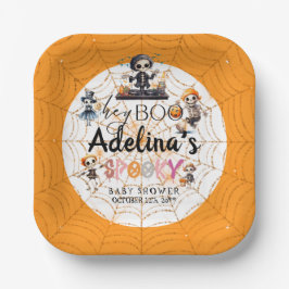 Halloween Boo Spooky Skeletons Kostuum Baby shower Papieren Bordje