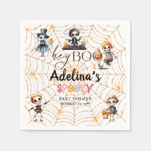 Halloween Boo Spooky Skeletons Kostuum Baby shower Servet