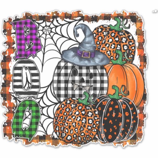 Halloween Boo          Sticker (Voorkant)