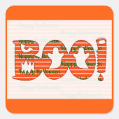 Halloween BOO Sticker (Voorkant)