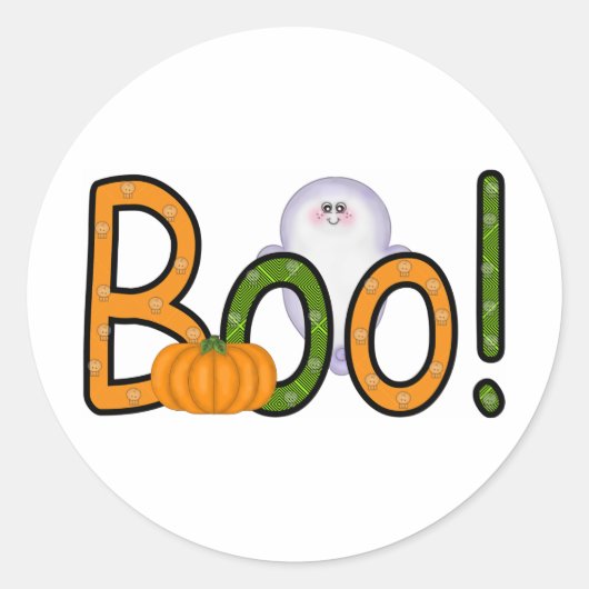 Halloween Boo! Sticker (Voorkant)