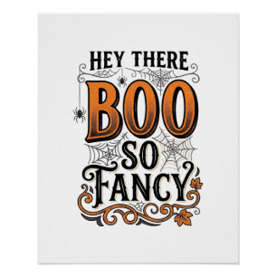 Halloween Boo T-shirt Vintage Gravure Speligr Cute Perfect Poster
