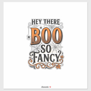 Halloween Boo T-shirt Vintage Gravure Speligr Cute Sticker