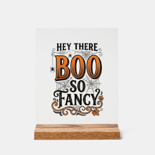 Halloween Boo T-shirt Vintage Gravure Spooky Schat Acryl Bord