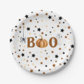 Halloween Boo Tafel Decor Papieren Bordje (Voorkant)
