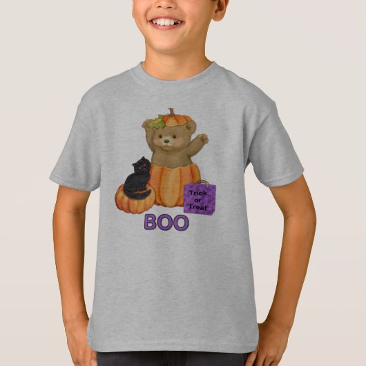 Halloween Boo Teddy T-shirt (Voorkant)