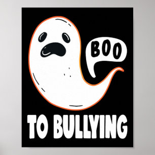 Halloween Boo tegen pesterijen Dag tegen pesterije Poster