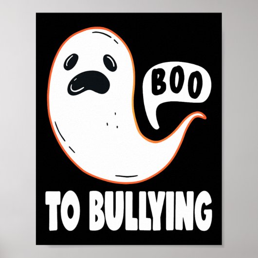 Halloween Boo tegen pesterijen Dag tegen pesterije Poster (Voorkant)