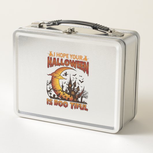 Halloween Boo Tiful Geest Huis Halve Maan Ba (Voorkant)