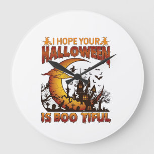 Halloween Boo Tiful Geest Huis Halve Maan Ba Grote Klok