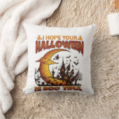 Halloween Boo Tiful Geest Huis Halve Maan Ba Kussen (Deken)
