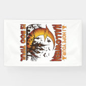 Halloween Boo Tiful Geest Huis Halve Maan Ba Spandoek (Horizontaal)