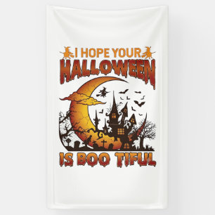 Halloween Boo Tiful Geest Huis Halve Maan Ba Spandoek