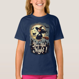 Halloween - Boo-tiful Night - Heks op een bezem T-shirt