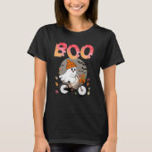 Halloween Boo-tiful Schattigee geest op een fiets T-shirt (Voorkant)