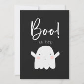 Halloween "Boo to you" Cute Ghost Bedankkaart (Voorkant)