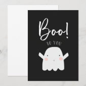 Halloween "Boo to you" Cute Ghost Bedankkaart (Voorkant / Achterkant)