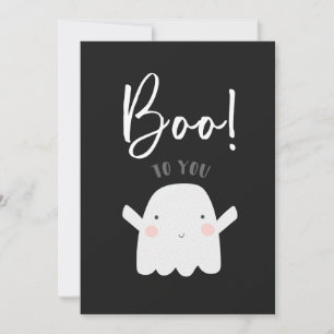 Halloween "Boo to you" Cute Ghost Bedankkaart