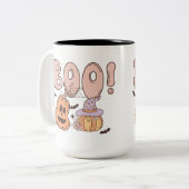 Halloween Boo Tweekleurige Koffiemok (Voorkant links)