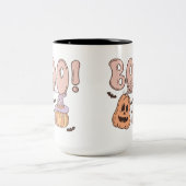 Halloween Boo Tweekleurige Koffiemok (Center)