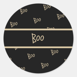 Halloween boo typografie ronde sticker