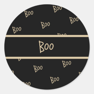 Halloween boo typografie ronde sticker
