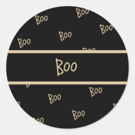 Halloween boo typography ronde sticker