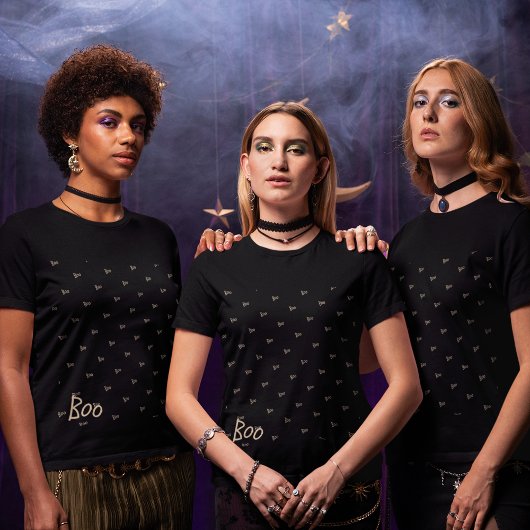 Halloween boo typography t-shirt