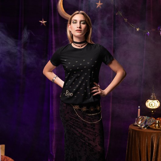 Halloween boo typography t-shirt