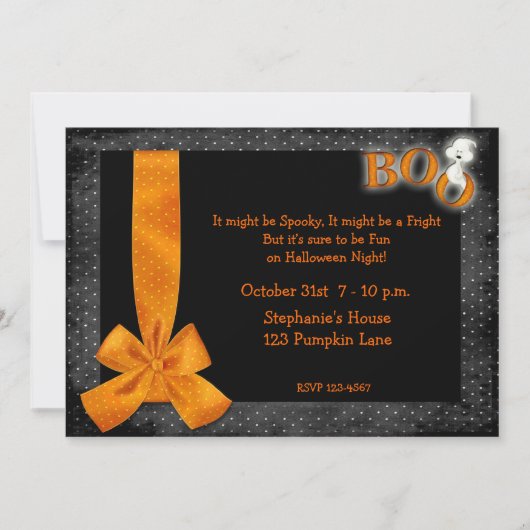 Halloween Boo Uitnodiging (Voorkant)