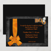 Halloween Boo Uitnodiging (Voorkant / Achterkant)