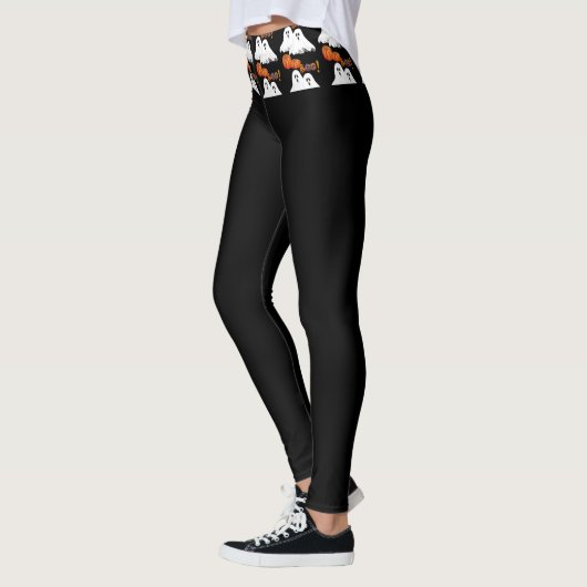 Halloween BOO / Vakantie Geesten Zwart Leggings (Links)