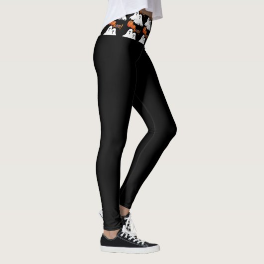 Halloween BOO / Vakantie Geesten Zwart Leggings (Rechts)