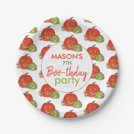 Halloween Boo-verjaardag Papieren Bordje