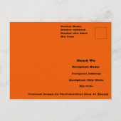 Halloween Boo Vleermuizen Kat Pompoen en Maan Teke Briefkaart (Achterkant)