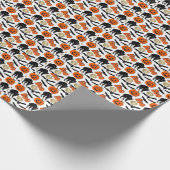 Halloween Boo Vleermuizen Kat Pompoen en Maan Teke Cadeaupapier (Hoek)