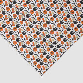 Halloween Boo Vleermuizen Kat Pompoen en Maan Teke Tissuepapier (Detail)