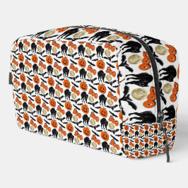 Halloween Boo Vleermuizen Kat Pompoen en Maan Teke Toilettasje