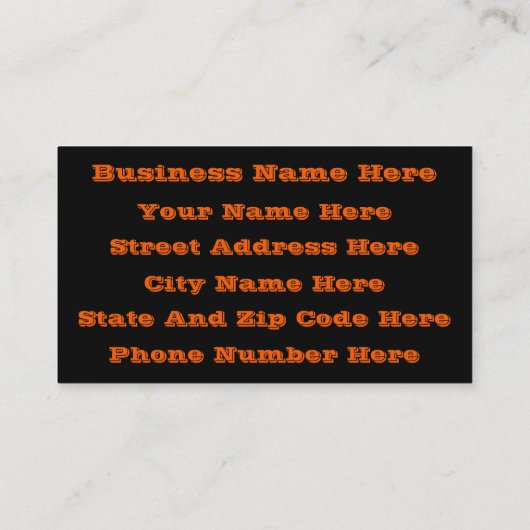 Halloween Boo Vleermuizen Kat Pompoen en Maan Teke Visitekaartje (Achterkant)