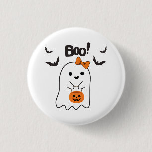 Halloween Boo Winkelen Ronde Button 3,2 Cm
