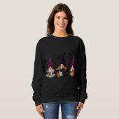 Halloween Boo Witch Gnomes Autumn Bat Pumpkins Bla Trui (Voorkant volledig)