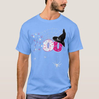 Halloween Boo With Witch Hat Spiders Boys Girls Ki T-shirt
