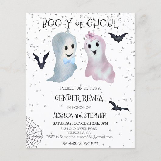 Halloween Boo-y en Ghoul Gender onthullen Ghosts (Voorkant)