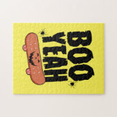 Halloween Boo Yeah Skateboard Birthday Legpuzzel (Horizontaal)