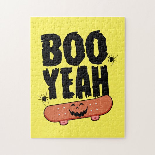 Halloween Boo Yeah Skateboard Birthday Legpuzzel (Verticaal)