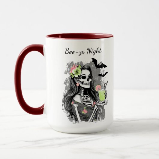 Halloween Boo-ze Night | Skelet Meisje Mok (Links)