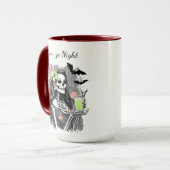 Halloween Boo-ze Night | Skelet Meisje Mok (Voorkant links)