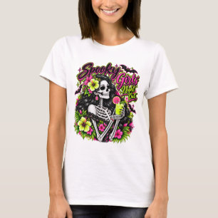 Halloween Boo-ze Night   Skelet Meisje T-shirt