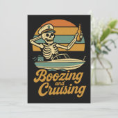 Halloween Boo-zing en Cruising Uitnodiging (Staand voorkant)