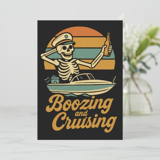 Halloween Boo-zing en Cruising Uitnodiging (Staand voorkant)